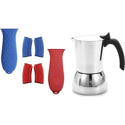 HOT-6 Pack Cast Iron Handle Cover for Cast Iron Skillets,Griddles with Coffee Maker Stainless Steel Espresso Percolator Pot