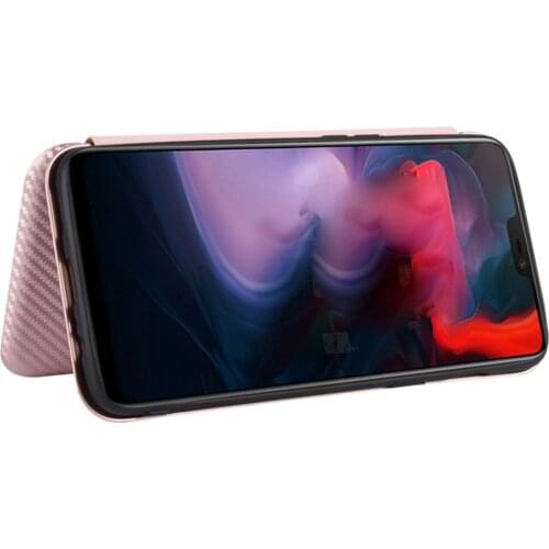 Carbon Fiber Magnetic Flip Holster Phone Case Cover for One Plus Nord Phone