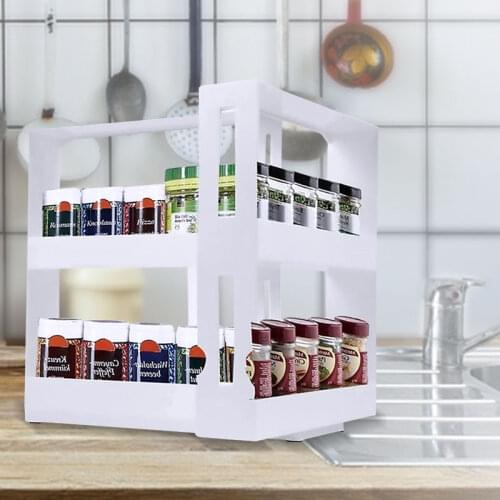 Multifunctional Storage Rack Food Storage Box Seasoning Storage Box Rotating Seasoning Rack Kitchen Storage Accessories Tools