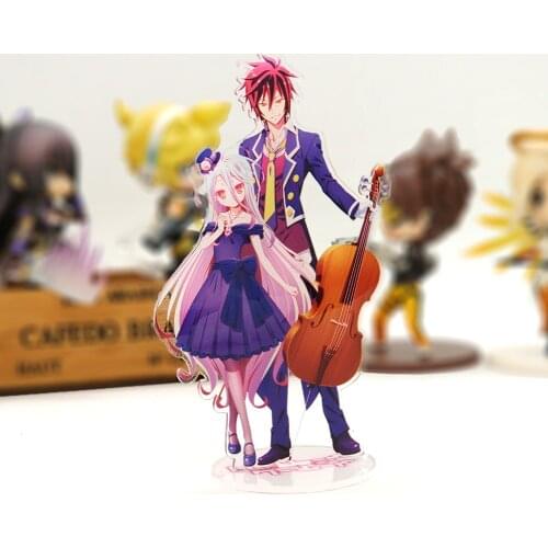 NO GAME NO LIFE Sora Shiro acrylic stand figure model double-side plate holder cake topper anime JAPANESE cool