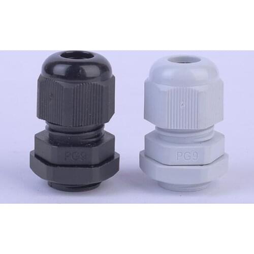 Nylon Cable Glands PG9 Plastic Waterproof IP68 Dustproof Wire Joints 10Pcs