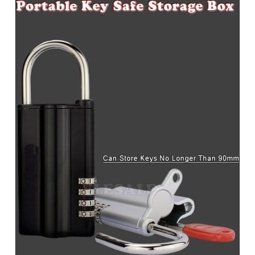 New key safe with code lock. Spare key safe storage box with 4 digits password, suitable for home office use lock box safe