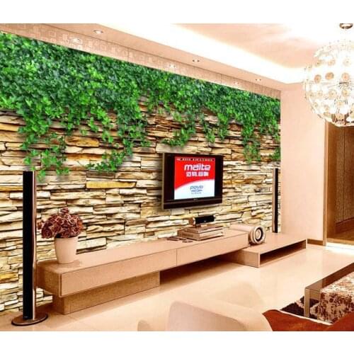 3D wallpaper 2015 New non-woven Large brick arch rural wind sitting room background wallpaper