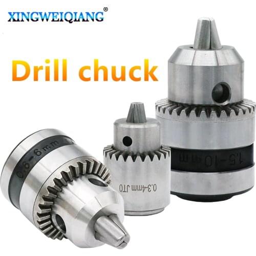 Key Type Electric Hand Drill Chucks Cap 0.3-4mm 0.6-6mm 1.5-10mm JTO Taper Mount Lathe Chuck PCB Drill Model Tools