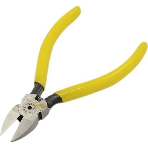 Chrome-Vanadium Steel Jewelry Pliers Side Cutting Pliers Platinum Yellow Jewelry Making Tools 125x80x9mm