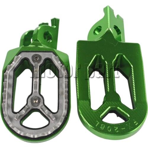 Motorcycle Footpeg Foot Rests Footrest For Honda CRF 450X 250R 150R CR 125 Kawasaki KX 250F 450F KLX450 Suzuki RM RMZ 250 Green
