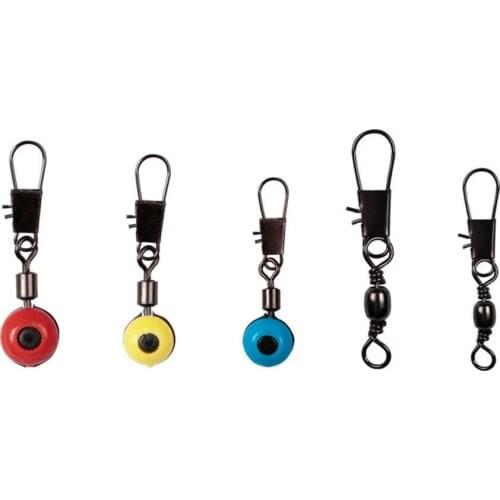 50Pcs Fishing Float Rolling Swivel Supplies Tackle Tool Fishing Line To Hook Shank Clip with Box Connector Fishing Accessories