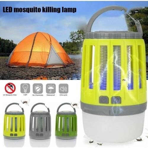 Portable Outdoor Waterproof Camping Lamp LED Silent USB Rechargeable Anti-Mosquito Bug Insect Trap Lamp Non-Radiation Tent Light
