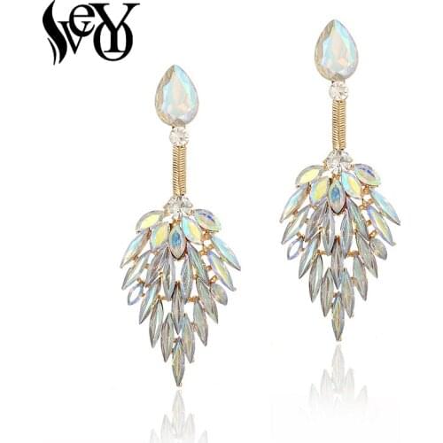 VEYO Luxury Crystal Drop Earrings Zinc Alloy Lead free nickel free Earrings for Women Fashion Jewelry Gift