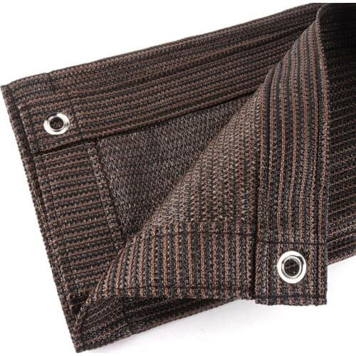 HDPE Anti UV Sun Shade Sail Coffee Brown Garden Sunscreen Sunblock Shade Cloth Sunshade Netting Home Yard Car Cover Customize