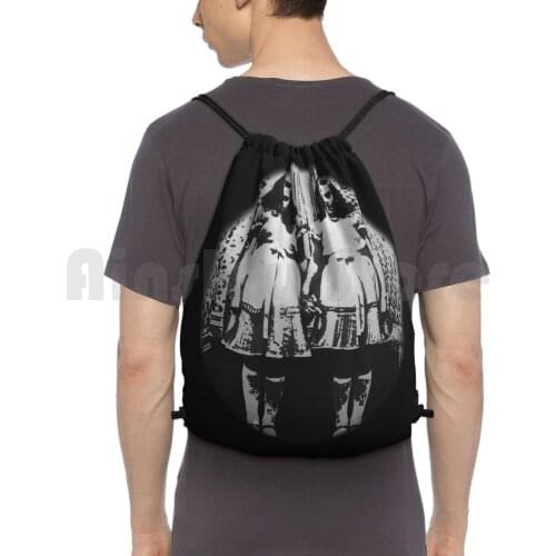 The Shining-Twins Backpack Drawstring Bags Gym Bag Waterproof The Shining Stephen King Movie Iconic Redrum Jack Overlook
