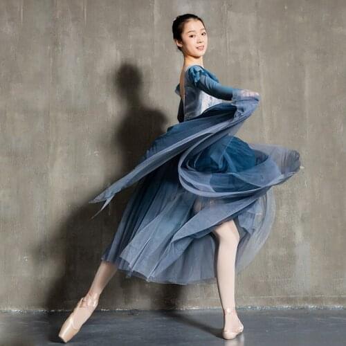 Fairy Ballet Tutu Skirt Adult Performance Costume Ballerina Skirt Dancer Outfit Lyrical Dancewear Classical Dance Costume JL3432