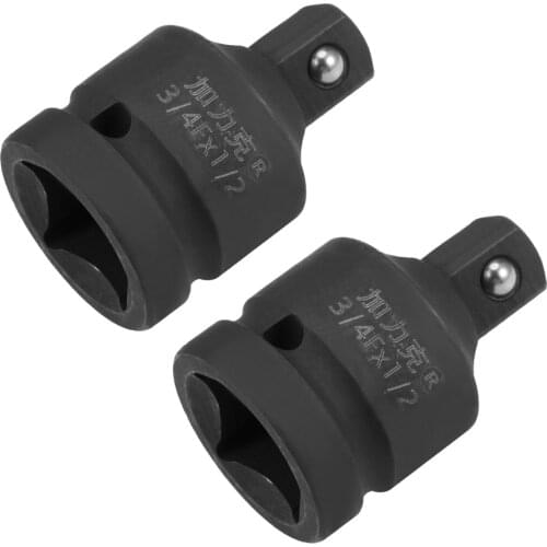 Uxcell 2Pcs Impact Socket Adapter and Reducer 1/2-Inch Square Drive By 3/4-Inch Cr-Mo Steel for DIY Hand-Making