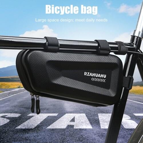 Bicycle Triangle Bag Wear-resistant Mountain Road Bike Triangle Bag Waterproof Hard Shell Large Capacity Pouch