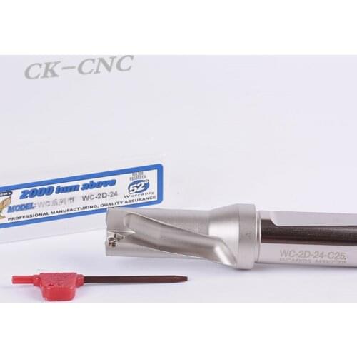 Hight quality WC-2D-25 C32 U drill indexable drill CNC TOOL 25mm-2D Machining length=50mm for WCMX050208 insert