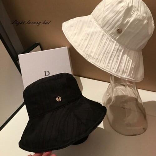 K152 Womens Bucket Hat Panama 2021 Fashion Womens Summer Hat Sun Hats Sun Visor Sun Protection Caps Luxury Lace Hat Face Cap