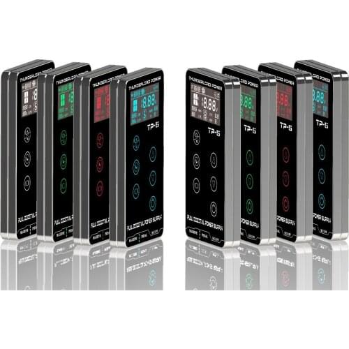 1pcs HOT tattoo machine Tattoo Power Supply HP-2 Touch Screen TP-5 Smart Digital LCD Makeup Dual Tattoo Power Supplies Set Free