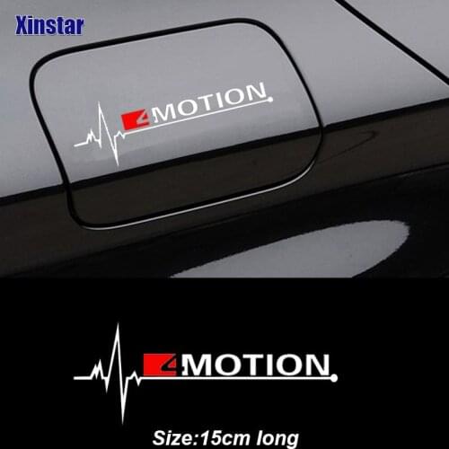 4MOTION Car Tank Cap Sticker For Volkswagen T-ROC Teramont GOLF Touran PASSAT Toureg PHIDEON Multivan POLO Touareg Tiguan CC GTI