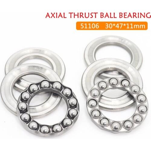 51106 Thrust Bearing 30*47*11 mm ( 2 PCS ) ABEC-1 Axial 51106 Ball Bearings 8106