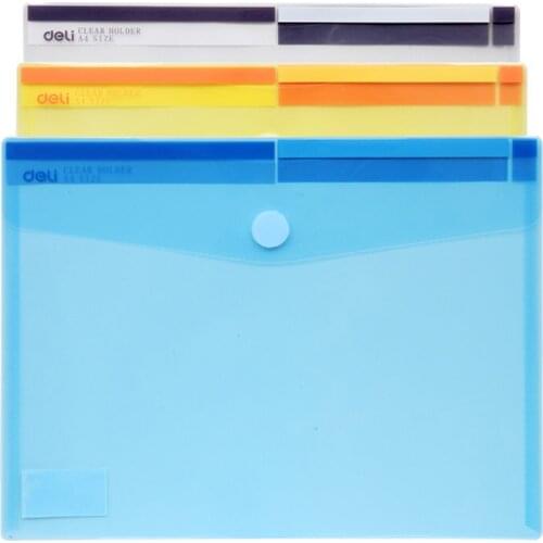 5504 adhesive file bag A4 information button bag translucent information collection bag learning stationery office supplies