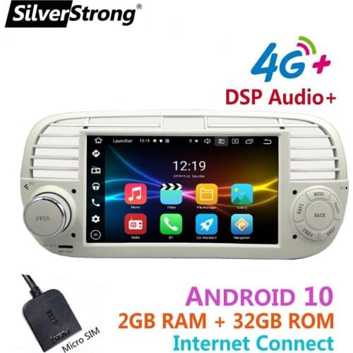 Android10,Bluetooth Car Radio,for FIAT 500,4G Modem Internet,fiat500 Android,32GB ROM,Option DVR TPMS