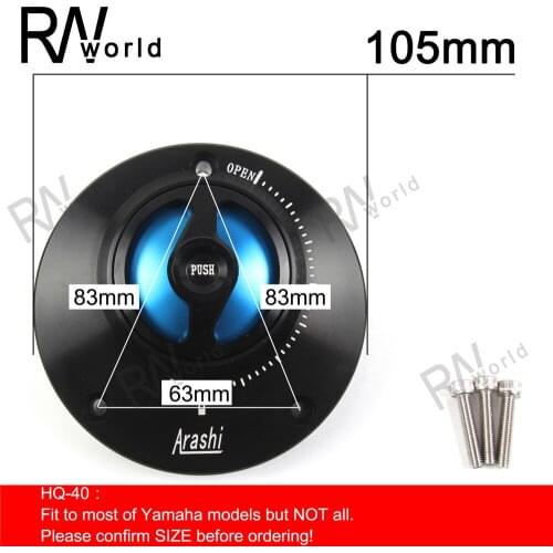 For YAMAHA MT-15 M-SLAZ YZF R15 V3 Motorcycle 105mm 3 Mounting Spots CNC Aluminum Fuel Tank Cap Gas Oil Tank Cover Petrol Cover