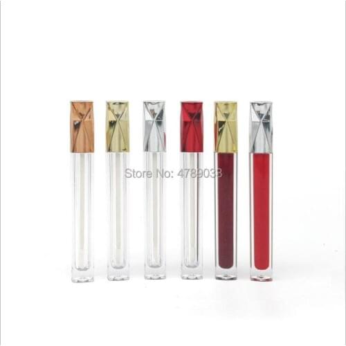 5ml Lip Gloss Bottle With Gold/Silver Cap,Empty Clear Lip Gloss Tube,DIY Lipgloss Package Container 10/30/50pcs