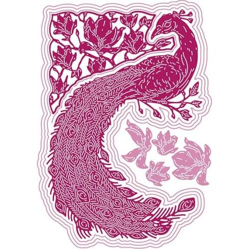 Beautiful Peacock New Cutting Dies Scrapbook Dariy Decoration Stencil Embossing Template DIY Greeting Card Make Albums 2021