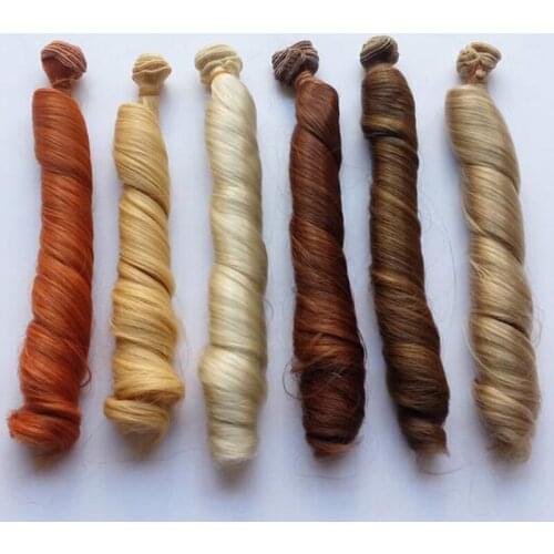 100PCS/LOT Wholesale DIY Curly Hair Dolls 25CM High Temperature Wire Synthetic Hair For BJD Doll