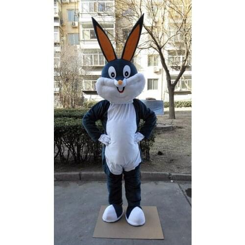 New Hot Grey Rabbit mascot costume Halloween cosplay Adult Advertising foam costumes free shipping