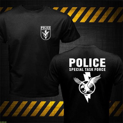 2018 New Short Sleeve Men New South African Police Service Special Task Force SWAT SAPS STF Logo T-shirt 100 % Cotton Tee For Me