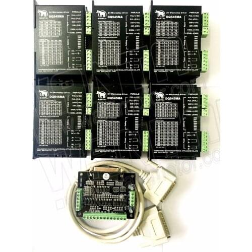 Advanced! Wantai Driver6PCS DQ545MA replace DQ542M PEAK4.5A 18- 50V 128micro For Nema23 24 34 motor CNC Router Engraving Grind
