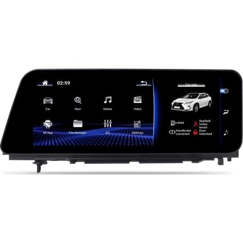 RHD RX-07 S8 12.3 inch 4G RAM 64G ROM 8 Core Android 10 System Car GPS Navigation Media Stereo Radio For LEXUS RX S8 2015-2018