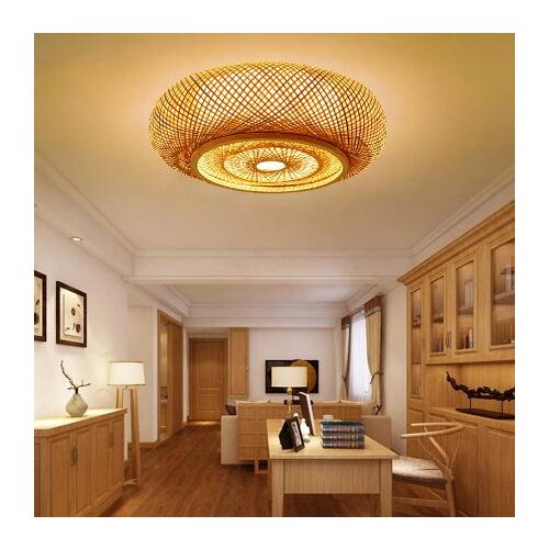 Modern Bamboo Ceiling Light Chinese Style Hanging Ceiling Cover Lamps for Living Room Dining Room Lighting Ceiling Home Deco