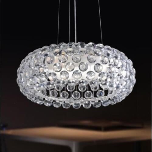 Dia35cm/50cm/65cm Modern Pendant Light Elegant style Lustres Cristal lustres e pendentes Transparent/Gold Color