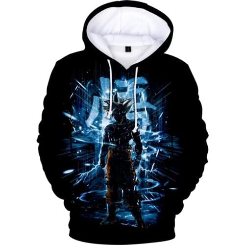 Anime Hoodie Men/Women Sweashirt 3D Warm pullover Brand children Goku Pocket Hip Hop Streetwear Funny Coat