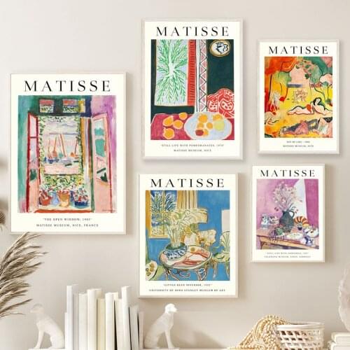 Vintage Matisse Vase Abstract Landscape Nordic Posters And Prints Wall Art Canvas Painting Wall Pictures For Living Room Decor