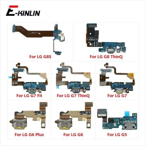USB Charging Charger Dock Port Board With Microphone Mic Flex Cable For LG G5 G6 Plus G7 G8 ThinQ