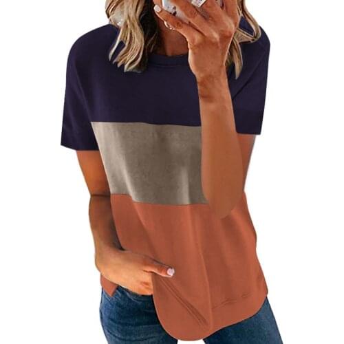 SNAKE YX Womens Clothing Summer New Fashion Womens Printed Short Sleeve Round Neck Casual Soft and Comfortable Thin T-shirt