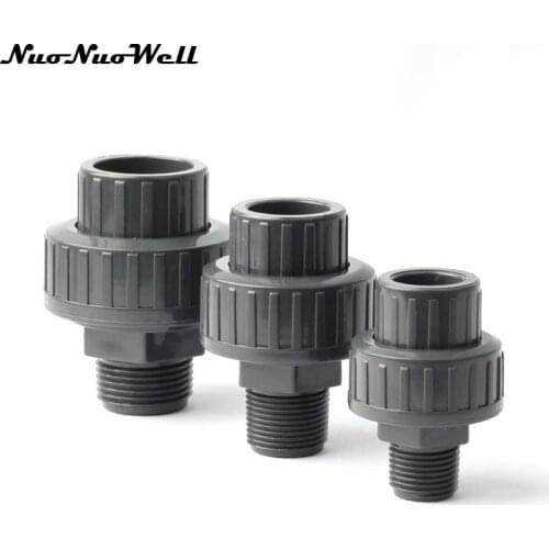 1pc Plastic PVC 1 inch Male Thread 32mm Union Water Pipe Connector Plastic Tube Adapter Garden Irrigation Fittings 1 inch Parts