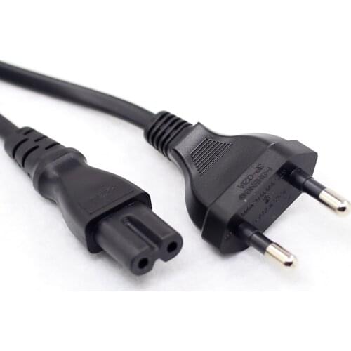20pcs 1.5m 2-Prong Pin AC Korea Power Supply Cable Cord High Quality Lead Wire Power Cord For Mac mini Desktop Laptop