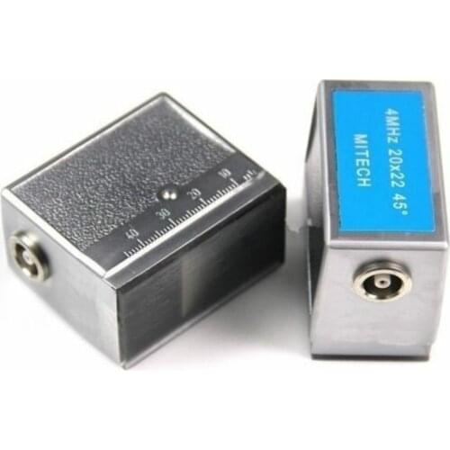4MHz 20x22mm 45 Angle Beam Probes Transducers for Ultrasonic Flaw Detector