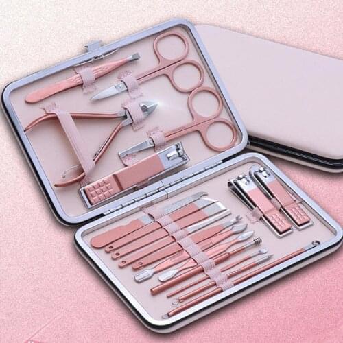 7/10/12/16/18 pcs/set Gold Nail Clipper Set Professional Stainless Steel Beauty Manicure Tool Set Dead Skin Cut Pedicure Kit