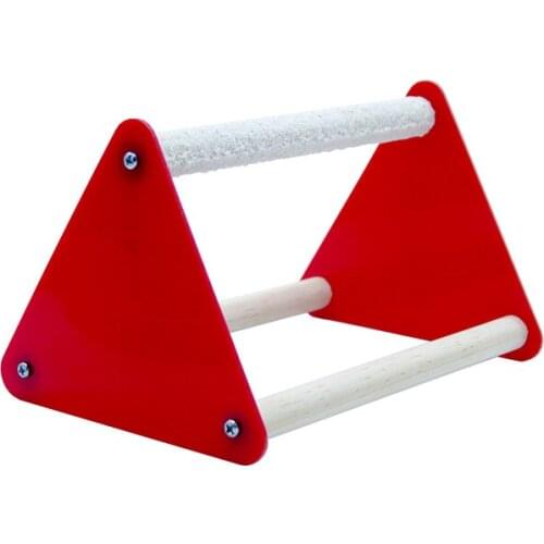 Acrylic Triangle Stand Bird Parrot Stand Perch Bracket Bite Grinder Claw Funny Chewing Toys Parrot Supplies Triangle Ladder Toys