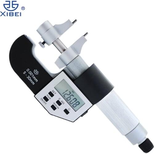 XIBEI Digital Micrometer 5-30mm 25-50mm IP54 Inside Micrometer 0.001mm Inch/mm Electronic Caliper Precision Measuring