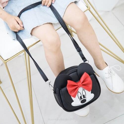 Disney Mickey Mouse Childrens Small Bag Mini Shoulder Bag Cartoon Mickey Minnie Baby Coin Purse Girl Crossbody Bags