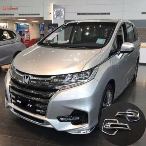For Honda Odyssey 2018 RC1 RC2 Japanese Edition Chrome Bumper Front Fog Light Lamp Cover Trim Bezel