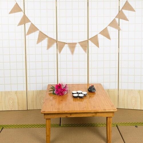 Jute Burlap Banner Pennant DIY Crafts Christmas Wedding Party Personalized Decorations Hanging Flags