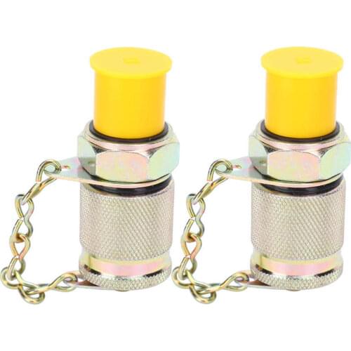 2Pcs Hydraulic Test Adapter High Pressure Hose Fitting Measuring Point Coupling Tool Hydraulic Test Adapter