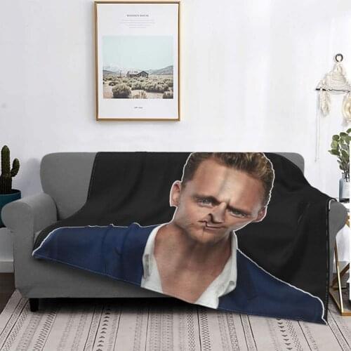 Tom Hiddleston Fan Art Merch Blanket Flannel Printed Actor Portable Super Soft Throw Blankets for Bedding Car Plush Thin Quilt
